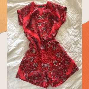 NWOT Vibrant Paisley Romper